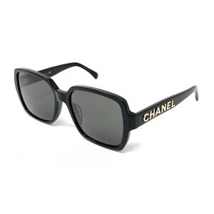 CHANEL Women's Sunglasses CH5408A 622/S4 Black Gold Grey 56mm